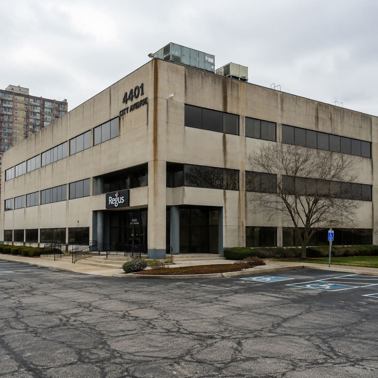 Commercial property in Greater Philadelphia showing signs of deferred maintenance